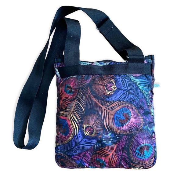 LeSportsac Large Crossbody Masquerade Peacock Print NWOT - Picture 3 of 4